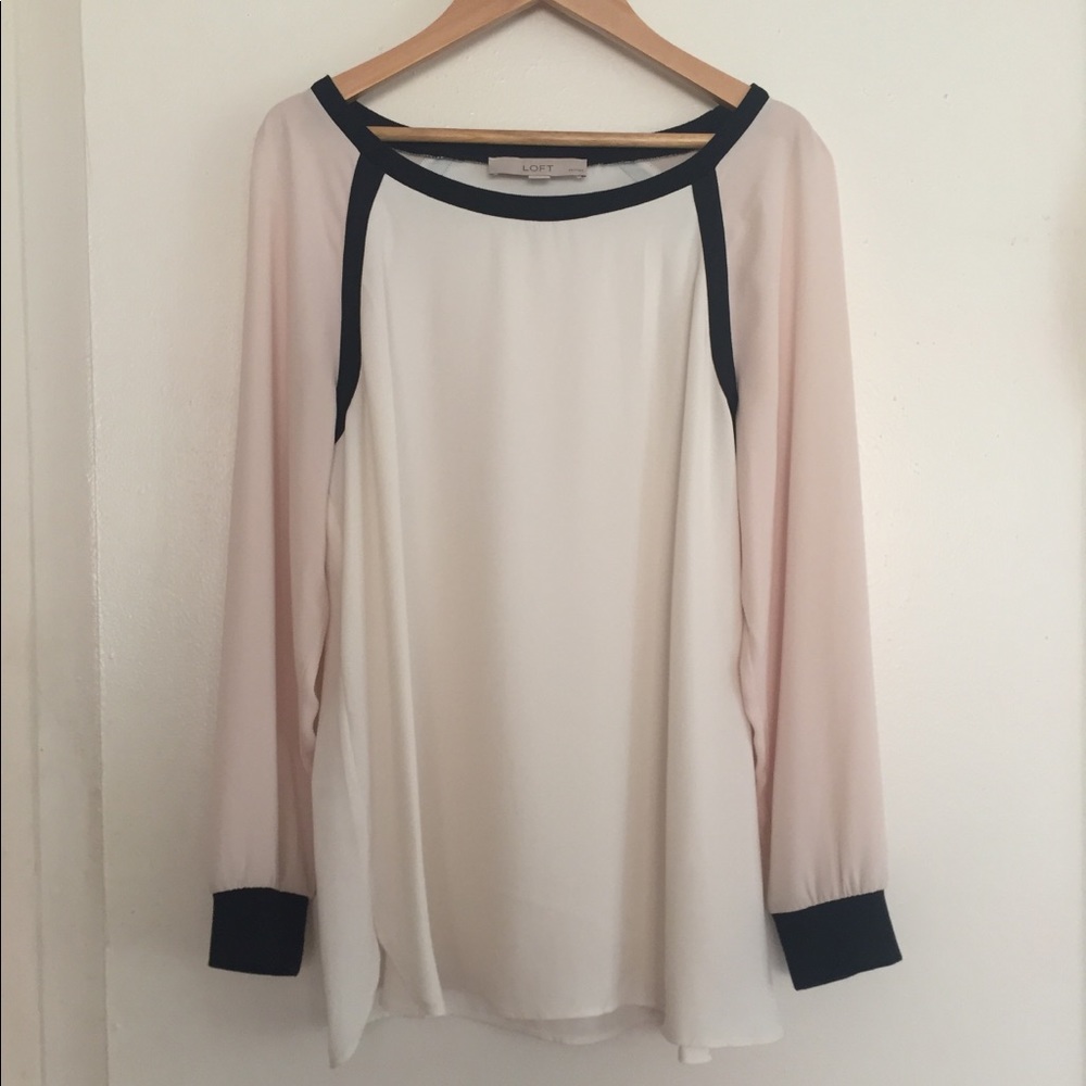 Colorblock blouse with sweatshirt detail SP petite